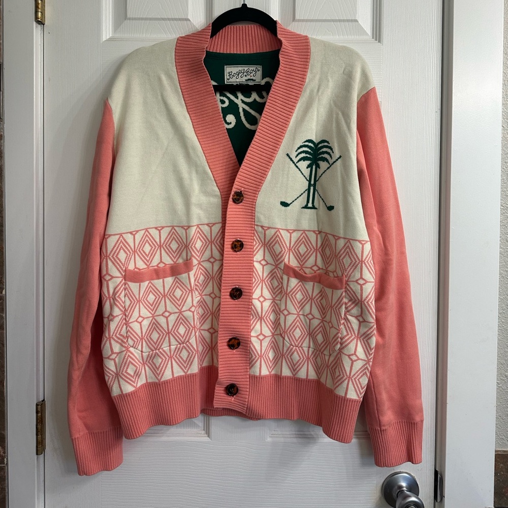 Bogey Boys by Macklemore Pink Cardigan - Medium - New